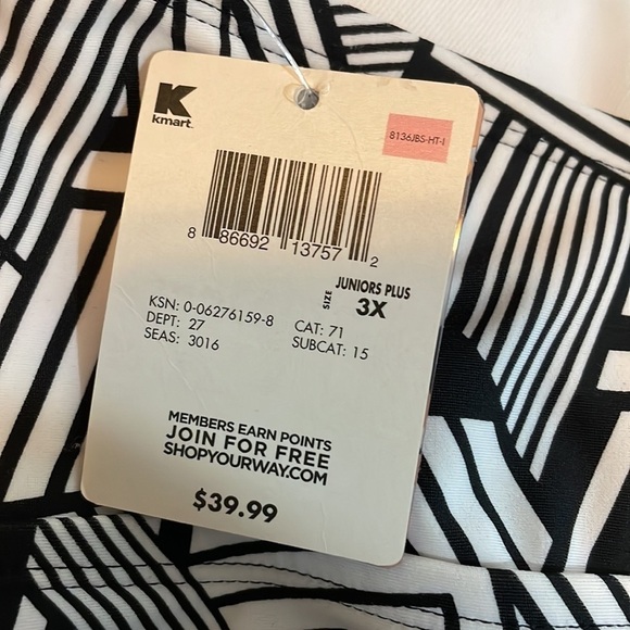 NWT Joe Boxer Women’s Plus Size 3X Fringe One Piece Swimsuit Swimwear - Picture 4 of 8